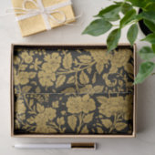 Antikes Gold-Blumen-Indisch-Lackarbeit-Schwarz-Mus Seidenpapier (Geschenk)