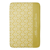 Antikes Gold Damask Muster Bath Mat Badematte (Vorderseite Vertikal)