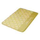 Antikes Gold Damask Muster Bath Mat Badematte (Schrägansicht)