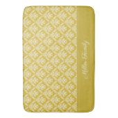 Antikes Gold Damask Muster Bath Mat Badematte (Vorderseite Vertikal)