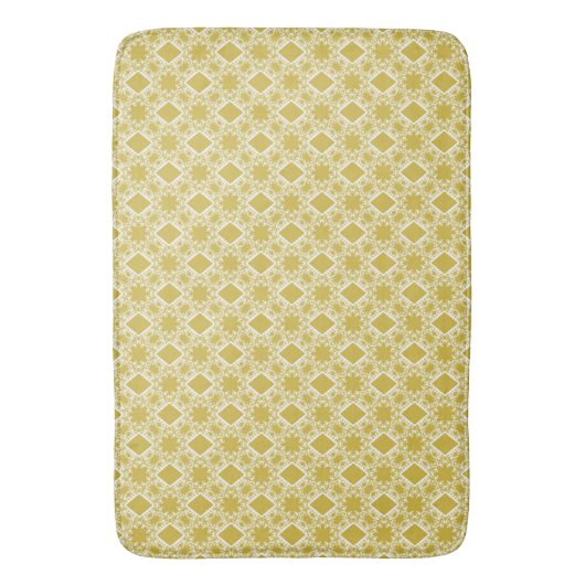 Antikes Gold Damask Muster Bath Mat Badematte (Vorderseite Vertikal)