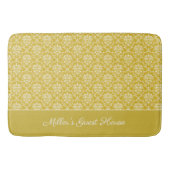 Antikes Gold Damask Muster Bath Mat Badematte (Vorderseite)