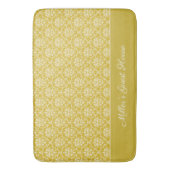 Antikes Gold Damask Muster Bath Mat Badematte (Vorderseite Vertikal)