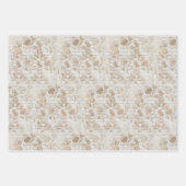 Antikes Gold-Damaskus-Skript Geschenkpapier Set (Vorderseite 3)