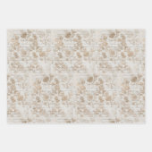 Antikes Gold-Damaskus-Skript Geschenkpapier Set (Vorderseite 2)