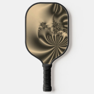 Antikes Gold Fließendes Fraktal Pickleball Schläger