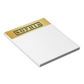 Antikes Gold Notizblock (angewinkelt)