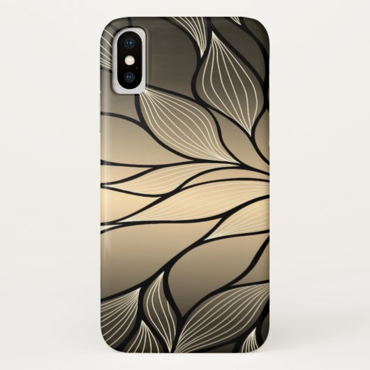 Antikes Gold Verlassen Muster Case-Mate iPhone Hülle (Rückseite)