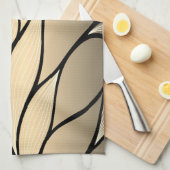 Antikes Gold Verlassen Muster Geschirrtuch (Viertel Falte)