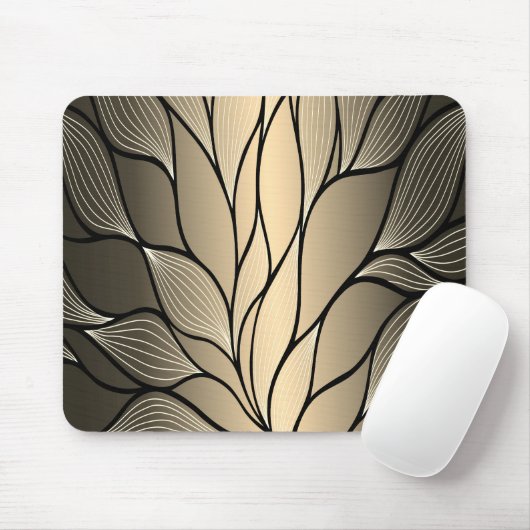 Antikes Gold Verlassen Muster Mousepad (Mit Mouse)