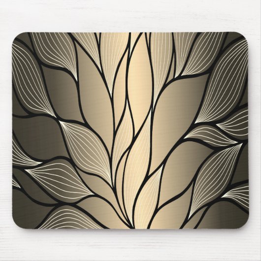 Antikes Gold Verlassen Muster Mousepad (Vorne)