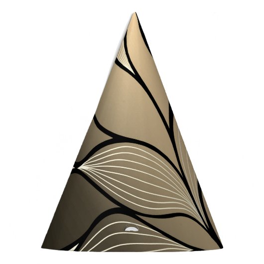 Antikes Gold Verlassen Muster Partyhütchen (Links)