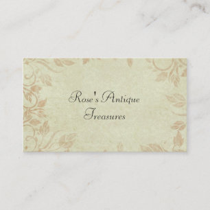 Antikes Gold Viintage Blumenranke Hochzeit Visitenkarte