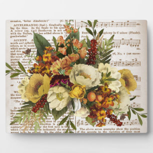 Antikes goldenes Bouquet Fotoplatte