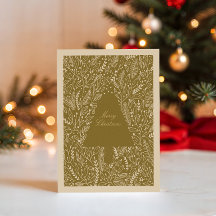 Antikes goldenes Weihnachtsgrün