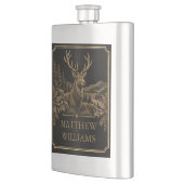 Antikes Goldhirsch-Wald-Design Flachmann (Links)