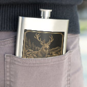 Antikes Goldhirsch-Wald-Design Flachmann (Beispiel)