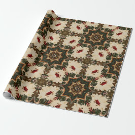Antikes gothisches Weihnachts-Kaleidoskop-Muster Geschenkpapier