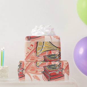Antikes Grammophon Geschenkpapier