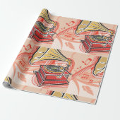 Antikes Grammophon Geschenkpapier (Ungerollt)