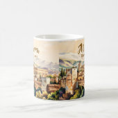 Antikes Granada Spanien Alhambra Aquarell Reise Kaffeetasse (Mittel)
