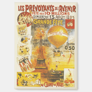 Antikes Grand Fete Fair Paris Plakat Magnet