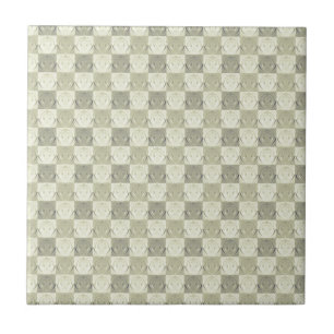 Antikes Grau Beige geprägtes Muster Fliese