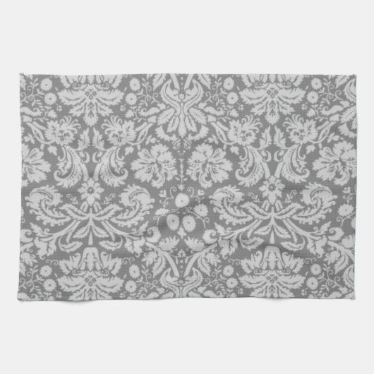 Antikes Grau Damast Handtuch (Horizontal)