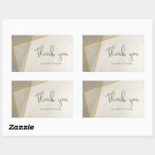 antikes graues, modernes Goldrahmen Rechteckiger Aufkleber (Blatt)