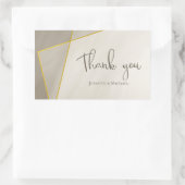 antikes graues, modernes Goldrahmen Rechteckiger Aufkleber (Tasche)