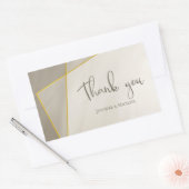 antikes graues, modernes Goldrahmen Rechteckiger Aufkleber (Umschlag)