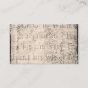 Antikes grauschwarzes Textpergamentpapier aus dem Visitenkarte