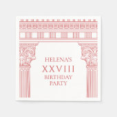 Antikes Griechenland Goddess-Party mit Tempel Serviette (Vorderseite)