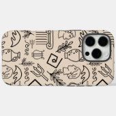 Antikes Griechenland Linienkunstmuster Case-Mate iPhone Hülle (Rückseite (Horizontal))