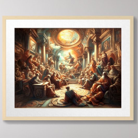 Antikes Griechenland Philosophie Große Hall Schule Poster