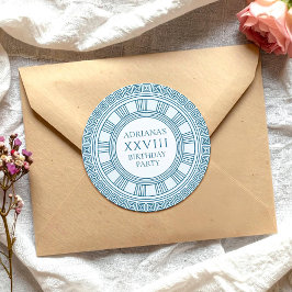 Antikes Griechenland thematisches Party mit blauen Runder Aufkleber