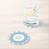 Antikes Griechenland thematisches Party mit blauen Runder Pappuntersetzer (Vor Ort)