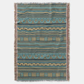 Antikes griechisches Muster mit blauer Geometrie Decke (Vorderseite Vertikal)