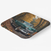 Antikes grünes Auto Pappteller (Gewinkelt)