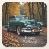 Antikes grünes Auto Rechteckiger Pappuntersetzer (Vorderseite)