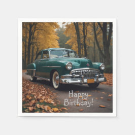 Antikes grünes Auto Serviette