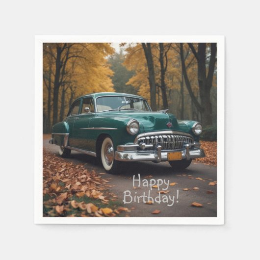 Antikes grünes Auto Serviette (Vorderseite)