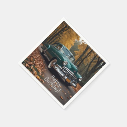 Antikes grünes Auto Serviette (Ecke)