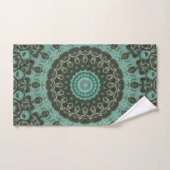Antikes grünes Mandala-Musterdesign Badhandtuch Set (Handtuch)