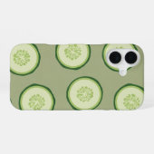 Antikes Gurken-Scheiben-Muster iPhone 16 Hülle (Rückseite (Horizontal))