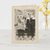 Antikes Halloween   ~Edgar Allan Poe Karte (Gelbe Blume)