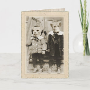 Antikes Halloween   ~Edgar Allan Poe Karte