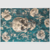 Antikes Halloween-Gotisches Skelett Skull Decoupag Seidenpapier (Vorderseite)