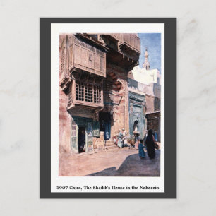 Antikes Haus des Scheichs Nahazzin in Kairo Ägypte Postkarte