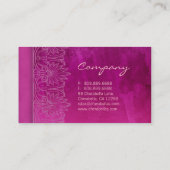 Antikes heißes Rosa der Visitenkarte (Rückseite)